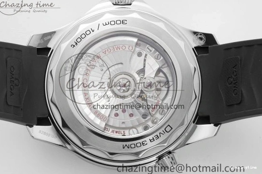 0314 Seamaster Diver 300M ZF 1:1 Best Edition Black Ceramic Black Dial on Black Rubber Strap A EasyMatch 7821